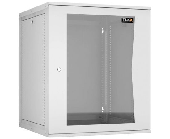 Шкаф настенный TLK LITE TWI-156060-R-G-GY 15U, 600мм, дверь стекло, серый, фото 