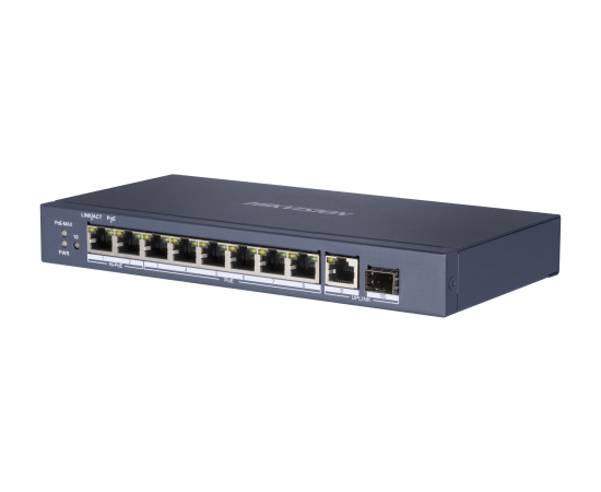 Неуправляемый коммутатор Hikvision DS-3E0510HP-E 6 x RJ45 1000M PoE, 1 x RJ45 1000M Ethernet, 2 x 1000M порт HiPoE (60Вт), 1 x 1000М SFP порт, фото 