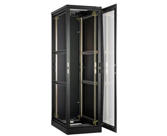 Серверный шкаф TLK Lite II TFI-426010-PHPH-R-BK 42U, 1000мм, двери металл, черный, фото 