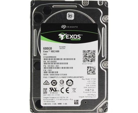 Жесткий диск для сервера Seagate 600ГБ SAS 2.5" 10000 об/мин, 12 Gb/s, ST600MM0099, фото , изображение 4