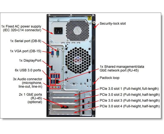 Сервер Lenovo ThinkServer TS150 70UB001NEA Intel Xeon E3-1225 v6, 8GB DDR4-2400 ECC, 2 x 1TB SATA HDD, фото , изображение 4