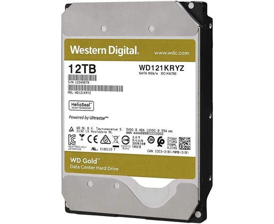Жесткий диск для сервера WD 12ТБ SATA 3.5" 7200 об/мин, 6 Gb/s, WD121KRYZ, фото , изображение 2