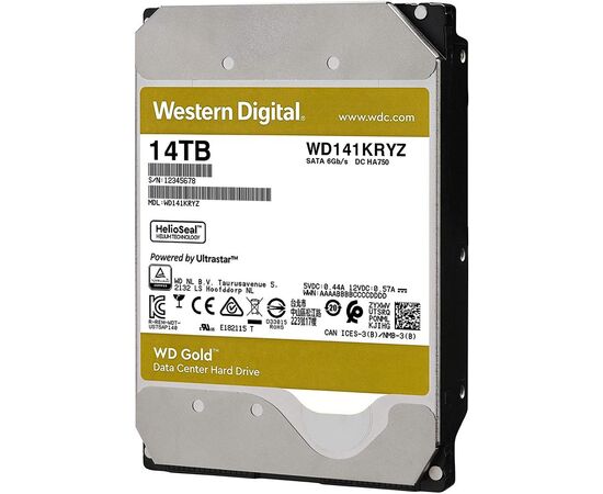 Жесткий диск для сервера WD 14ТБ SATA 3.5" 7200 об/мин, 6 Gb/s, WD141KRYZ, фото , изображение 2