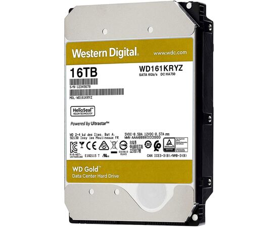 Жесткий диск для сервера WD 16ТБ SATA 3.5" 7200 об/мин, 6 Gb/s, WD161KRYZ, фото , изображение 3