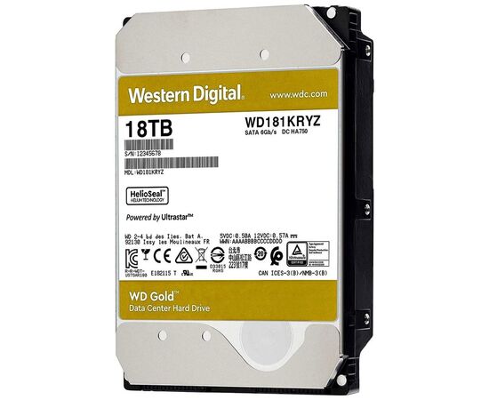 Жесткий диск для сервера WD 18ТБ SATA 3.5" 7200 об/мин, 6 Gb/s, WD181KRYZ, фото , изображение 2