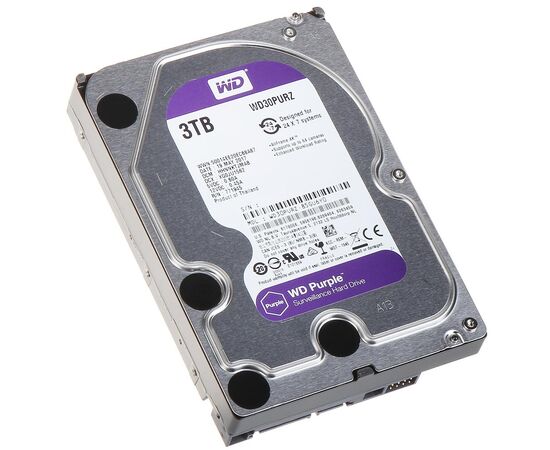 Жесткий диск для видеонаблюдения WD Purple SATA III (6Gb/s) 3.5" 3TB, WD30PURZ, фото , изображение 2