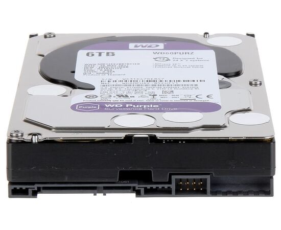 Жесткий диск для видеонаблюдения WD Purple SATA III (6Gb/s) 3.5" 6TB, WD60PURZ, фото , изображение 2
