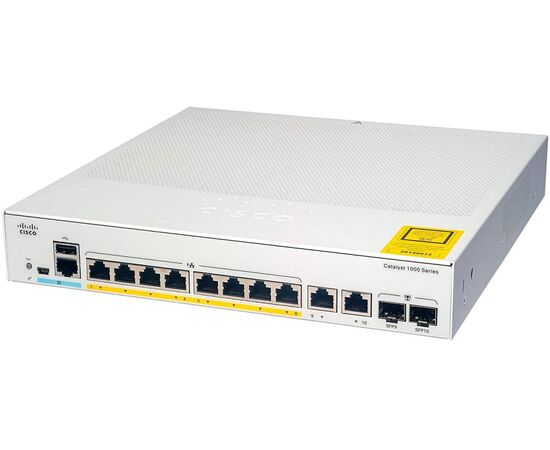 Коммутатор Cisco C1000-8FP-E-2G управляемый 8 портов PoE, C1000-8FP-E-2G-L, фото 