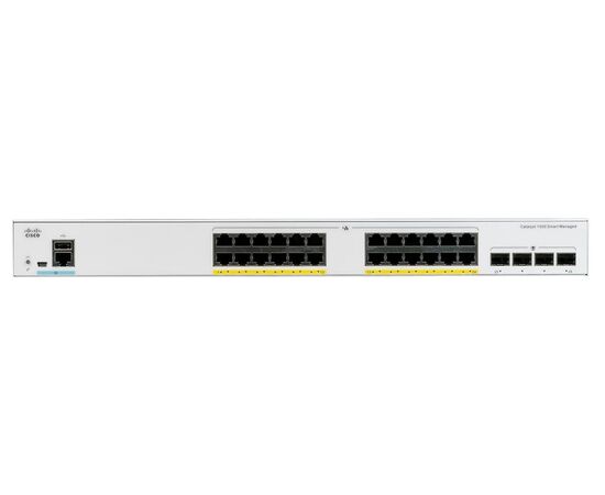 Коммутатор Cisco C1000-24P-4G 24-PoE Управляемый 28-ports, C1000-24P-4G-L, сертификат СТБ, фото 