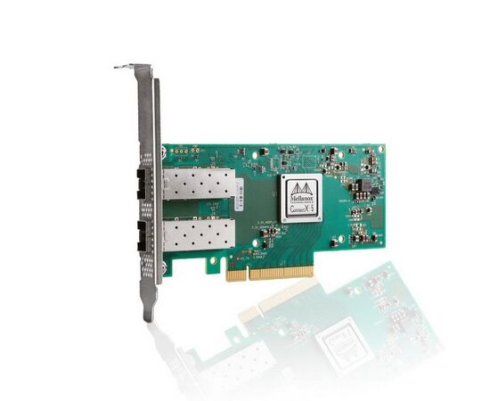 Сетевой адаптер NVIDIA Mellanox MCX512A-ACUT, Ethernet, 25 Гбит/с, SFP28, двухпортовый, фото 