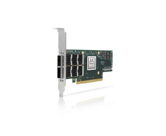 Сетевой адаптер NVIDIA Mellanox MCX653106A-ECAT-SP, InfiniBand, 100 Гбит/с, QSFP56, двухпортовый, фото 