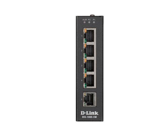 Промышленный неуправляемый коммутатор D-Link DIS-100E-5W/A1A с 5 портами 10/100Base-TX, фото , изображение 2