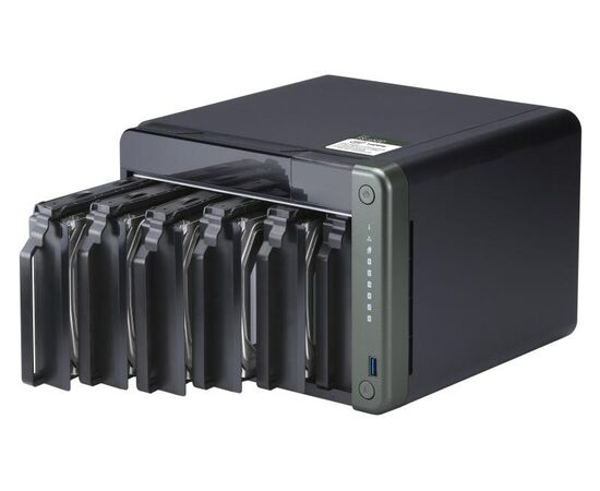 Qnap TS-653D-8G Сетевой RAID-накопитель, 6 отсеков 3,5"/2,5", 2 порта 2.5 GbE, HDMI-порт., Intel Celeron J4125, DDR4 8ГБ, фото , изображение 2