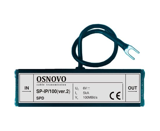 Устройство грозозащиты OSNOVO SP-IP/100(ver2) для локальной вычислительной сети, фото 