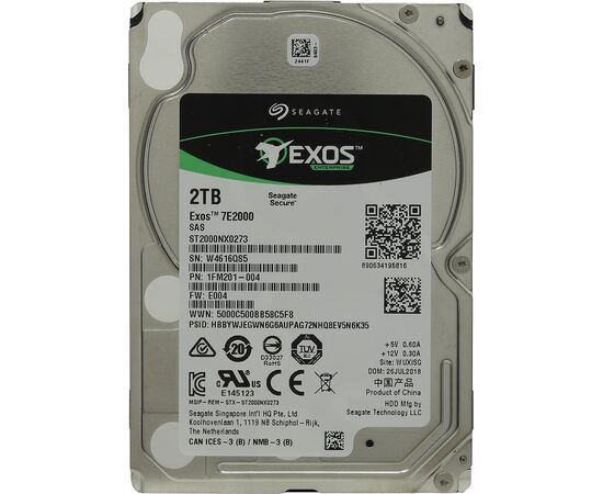 Жесткий диск для сервера Seagate Enterprise Capacity SAS NL 12Gb/s, 2.5", 2TB, ST2000NX0273, фото , изображение 3