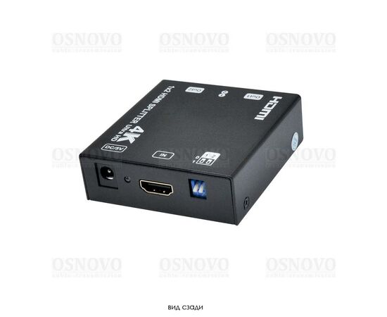 Разветвитель HDMI OSNOVO D-Hi102/1 c поддержкой 3D и HDCP и скоростью передачи данных до 10,2Гбит/с, фото 
