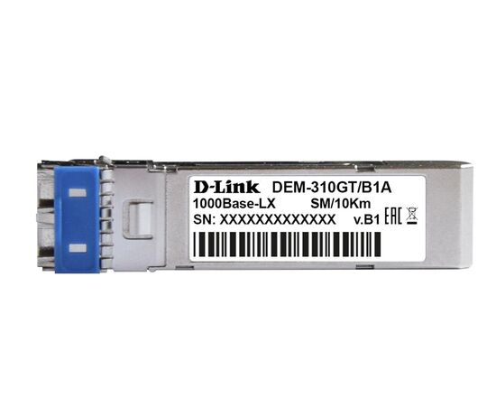Модуль D-Link 310GT, Модуль SFP с 1 портом 1000Base-LX для одномодового оптического кабеля (до 10 км), фото , изображение 2