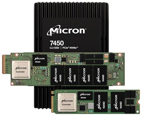 SSD диск для сервера Micron 7450 Pro 480Gb NVMe PCIe Gen4 M.2 MTFDKBA480TFR, фото 