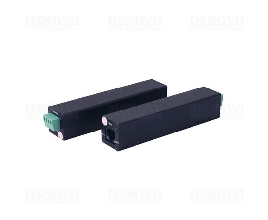 PoE удлинитель (VDSL) OSNOVO TR-IP1PoE(500m) до 500м по коаксиальному кабелю RG59 (RG6), телефонному, силовому кабелю, фото 
