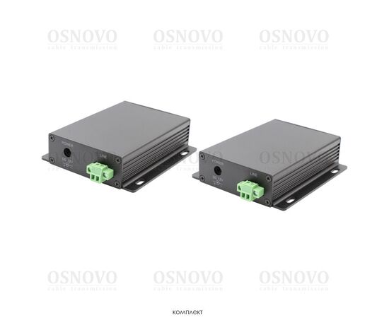 Удлинитель Ethernet (VDSL) OSNOVO TR-IP/1-KIT до 1000м по коаксиальному кабелю RG59 (RG6), телефонному, UTP кабелю., фото 