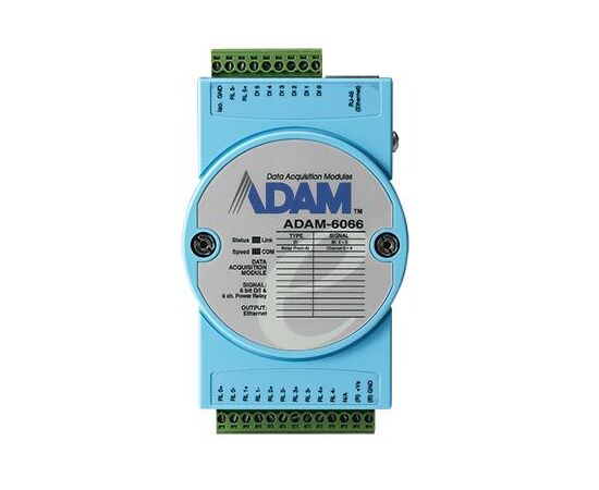 ADVANTECH ADAM-6066, 12-канальный программируемый модуль дискретного ввода и релейного вывода с Modbus/TCP, фото 