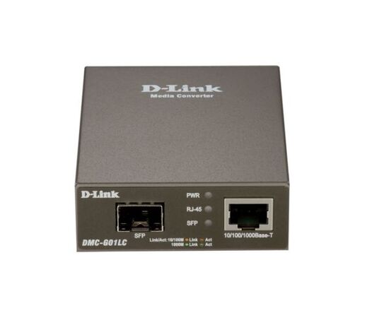 Медиаконвертер D-Link DMC-G01LC/A1A с 1 портом 100/1000Base-T и 1 портом 100/1000Base-X SFP, фото 