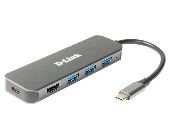 Док-станция DUB-2333/A1A с разъемом USB Type-C, 3 портами USB 3.0, 1 портом USB Type-C/PD 3.0 и 1 портом HDMI, фото 