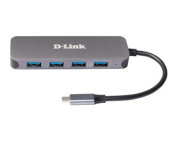 Концентратор D-Link DUB-2340/A1A с 4 портами USB 3.0 (1 порт с поддержкой режима быстрой зарядки), 1 портом USB Type-C/PD 3.0 и разъемом USB Type-C, фото , изображение 2