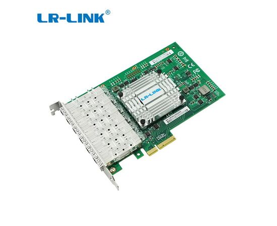 PCIe x4 Шестипортовый сетевой адаптер SFP Gigabit Fiber Ethernet LR-Link LRES1006PF-6SFP, фото 