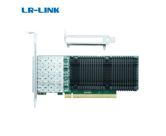 PCIe x16 Четырехпортовый сетевой адаптер 25G SFP28 Ethernet Intel Е810 LR-Link LRES1023PF-4SFP28, фото 