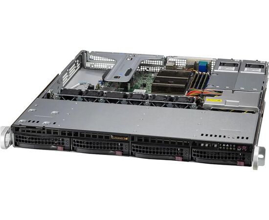 Сервер Supermicro SuperServer SYS-510T-MR-S1 Intel Xeon E-2388G, 64GB DDR4, LSI 9361-8i+batt., 1x480GB NVMe SSD, 4x600GB SAS 15K HDD, 2x1Gbit Lan, 2 x 400W, RACK 1U, фото 