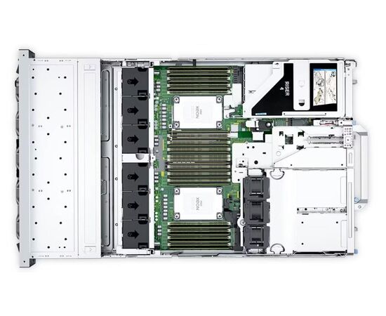 Сервер Dell PowerEdge R750 - 2 x Intel Xeon Gold 5315Y / 64GB (4x16GB) DDR4-3200 / 12x3.5" / PERC H755 / SSD 2x240GB / HDD 4x4TB SATA / 2X1GbE / 2x1400W PS / Rack 2U, фото , изображение 2