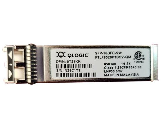 Трансивер SFP+ Qlogic (Finisar) 16Gbps MMF Short Wave 850nm 380m Pluggable miniGBIC LC (FTLF8529P4BCV-QM), фото 
