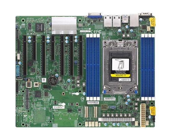 Материнская плата SuperMicro MBD-H12SSL-NT-B ATX Socket SP3 Single AMD EPYC 7002, до 2 ТБ памяти DDR4 Reg ECC 3200 МГц в 8 слотах DIMM, 2x SlimSAS x8, 2x M.2, Dual 10GbE LAN, IPMI 2.0 + KVM, TPM 2.0, фото 