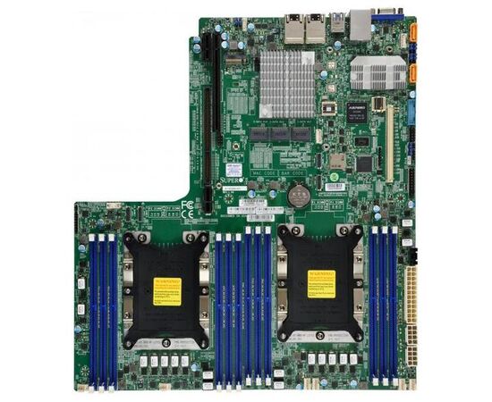 Материнская плата SuperMicro MBD-X11DDW-NT-B Intel C622 Dual Socket P (LGA 3647), Intel Xeon Gen.2. CPU TDP, Dual LAN с 10Gbase-T LAN, 14 x SATA3 (6 Гбит/с), фото 
