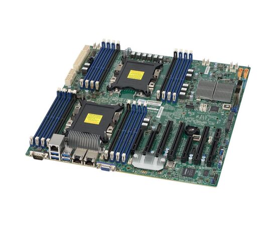 Материнская плата SuperMicro MBD-X11DPH-T-B E-ATX Intel C622 Dual Socket P (LGA 3647), Intel Xeon Gen.2. QPI до 10,4 ГТ/с, 10 x SATA3 (6 Гбит/с), фото , изображение 2