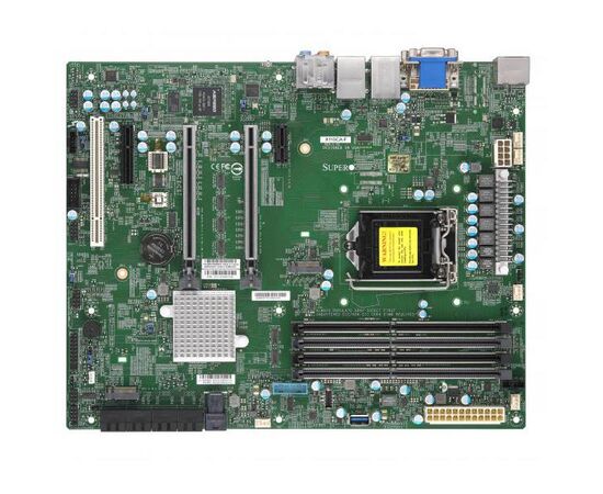 Материнская плата SuperMicro MBD-X11SCA-F-B ATX Single Socket H4 (LGA 1151), до 64 ГБ памяти DDR4-2666 МГц DIMM в 4 слотах памяти, 2 порта 1GbE LAN, 4x PCIe 3.0 , 1 слот PCI, 2 слота M.2, фото 