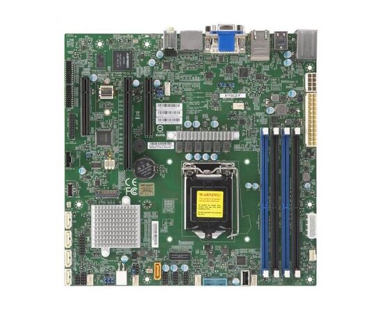 Материнская плата SuperMicro MBD-X11SCZ-F-B 1U Rack Single Socket H4 (LGA 1151), до 64 ГБ DDR4 ECC UDIMM, Intel C246 для 5 SATA RAID 0,1,5,10. IPMI 2.0, 2x Gigabit LAN, VGA, фото 