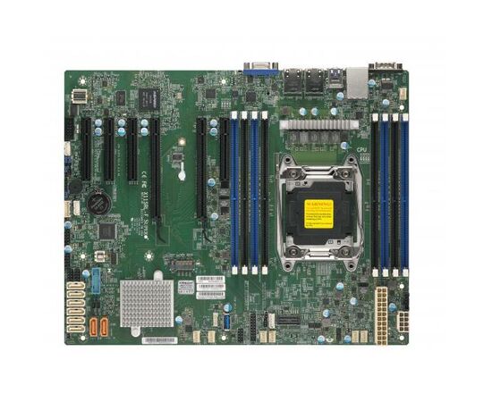 Материнская плата SuperMicro MBD-X11SRL-F-B ATX для Intel Xeon Cascade/Skylake-W, Socket R4 (LGA 2066), ECC RDIMM до 512 ГБ, набор микросхем Intel C422, встроенный SATA3 (RAID 0,1,5,10) и два порта 1GbE LAN, фото 