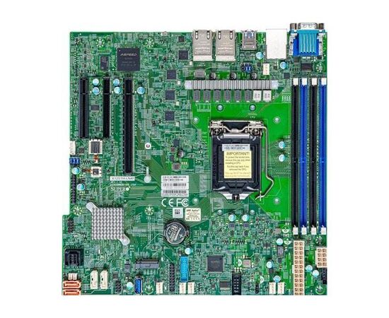 Материнская плата SuperMicro MBD-X12STH-LN4F-O с одним разъемом Micro-ATX LGA-1200 (Socket H5) для процессора Intel Xeon E-2300, фото 