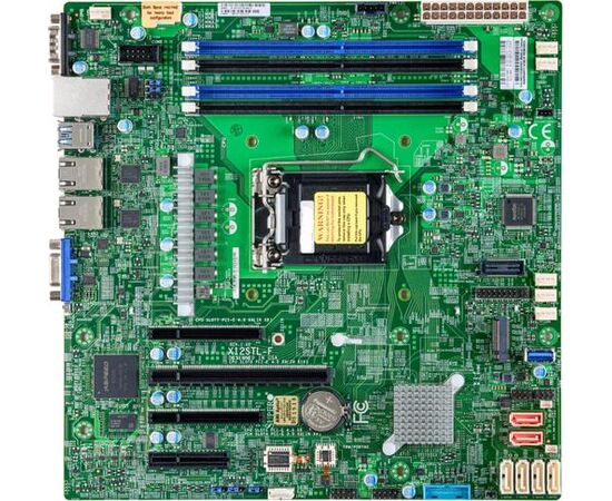 Материнская плата Supermicro X12STL-F Micro-ATX Single Socket LGA-1200 (Socket H5) для процессоров Intel Pentium 10-го поколения, процессоров Intel Xeon E-2300, фото 