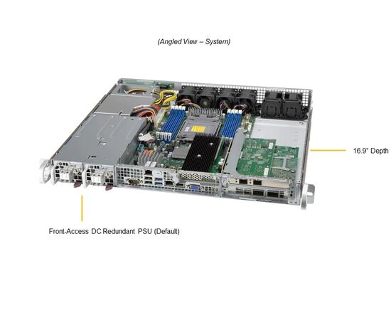 Серверная платформа SuperMicro SYS-110P-FDWTR Socket P+ (LGA-4189),8 модулей DIMM до 2 ТБ, 2 отсека для 2,5-дюймовых дисков, 1 M.2 NVMe или 1 M.2 SATA3, фото , изображение 6