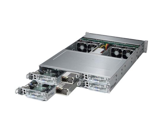 Серверная платформа SuperMicro Twin Barebone Dual CPU, 4-Node SYS-6028TP-HC1TR для Intel Xeon E5-2600 v4/v3, до 2 ТБ DDR4 ECC 3DS LRDIMM до 2400 МГц, фото , изображение 2