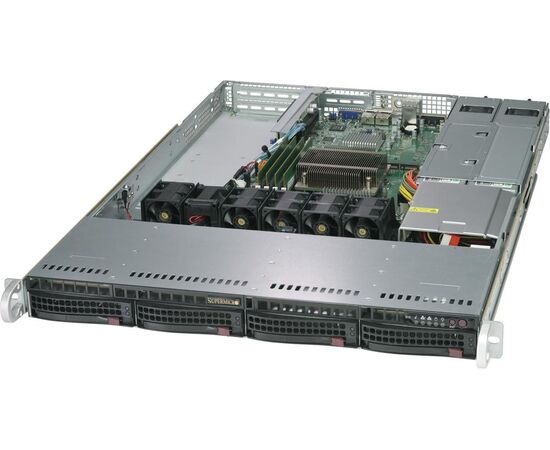 Сервер Supermicro R100 Intel Xeon E-2234 / 32GB (1x32GB) DDR4-3200/Intel C246; RAID 0,1,5,10/SSD 2x480GB SATA/2x4TB SATA HDD/ 2x1GbE/2x500W/ Rack1U SYS-5019C-WR-S1, фото 