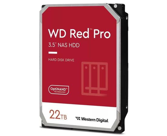 Жесткий диск Western Digital Red Pro 22ТБ 3.5" SATA 6Gb/s, 7200RPM, CMR, 512MB Cache, WD221KFGX, фото 