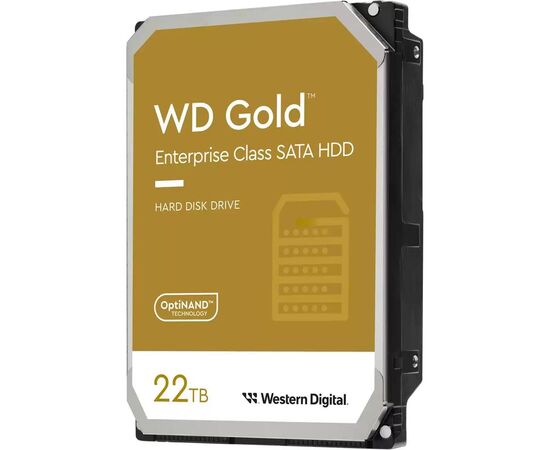 Жесткий диск для корпоративных систем WD Gold 22ТБ SATA 6Gb/s, 512MB, 512e, HDD WD221KRYZ, фото 