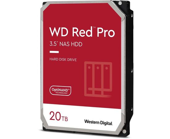 Жесткий диск Western Digital Red Pro 20ТБ 3.5" SATA 6Gb/s, 7200RPM, CMR, 512MB Cache, WD201KFGX, фото 