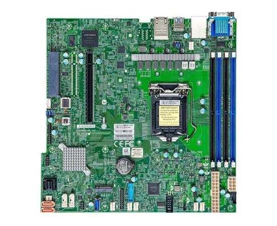 Серверная платформа SuperMicro SYS-510T-MR 1U Single Socket H5 (LGA-1200), 4 модуля DIMM; До 128 ГБ памяти DDR4 ECC UDIMM со скоростью до 3200 МГц, фото , изображение 2