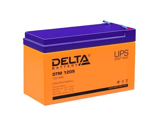 Аккумуляторная батарея DTМ 1209 Delta 12V/9Ah, фото 