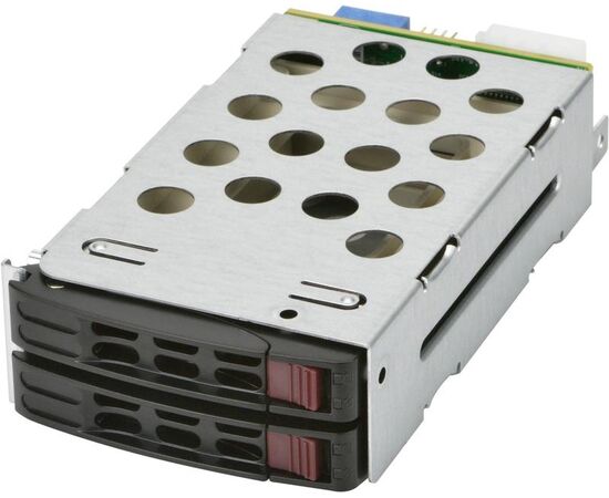Корзина для накопителей в задний отсек сервера SuperMicro 12G, 2 x 2.5", SAS3/SATA3, MCP-220-82616-0N-O, фото 